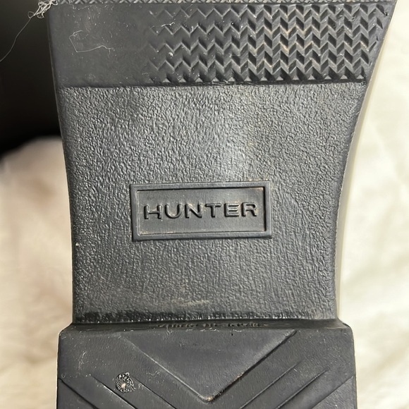 Hunter Women’s Black Refined Slim Fit Chelsea Ankle Rubber Boots Shoes - Sz 9/40 - Picture 11 of 13